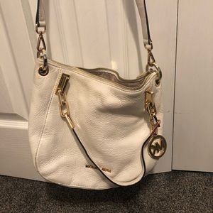 MK White Crossbody Purse